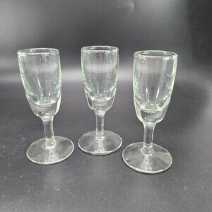 Libbey Cordial Clear Glasses on Pedestal Stems or Stemmed Shot Glasses DH1305